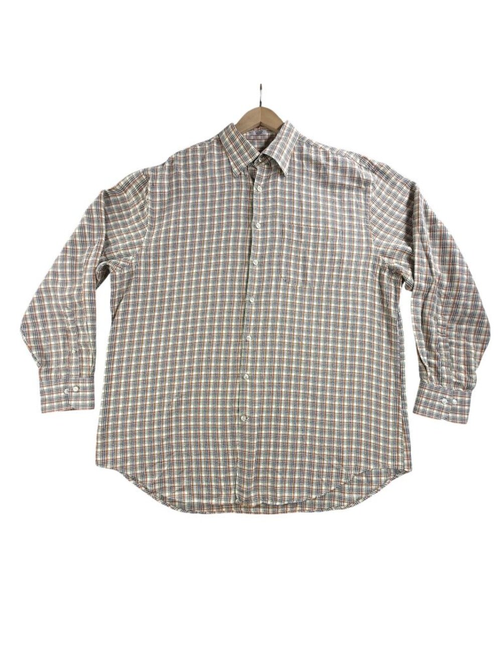 Peter Millar Shirt Mens XL Multicolor Plaid Button Up Long Sleeve Cotton Twill